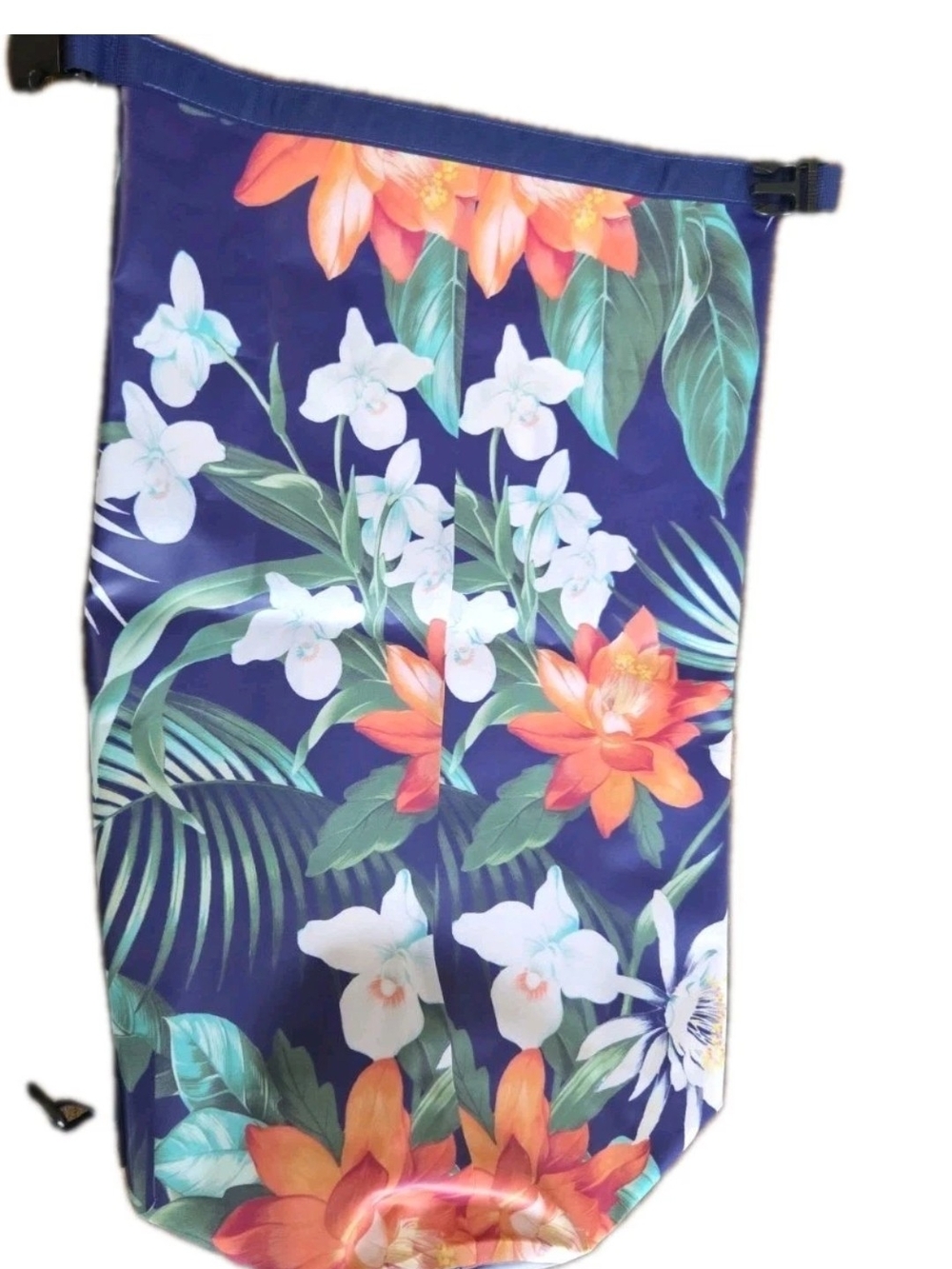 Tommy Bahama 20L Waterproof Dry Bag Backpack Tropical Floral Blue Beach Boat New